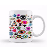 Evil Eye Rengarenk Meditasyon Kupa Bardak Porselen