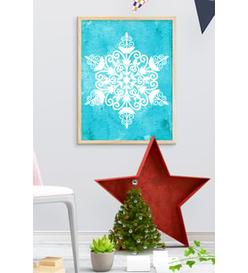 Çerçeveli  Ahşap Çerçeve  Yılbaşı Noel  Tekli Tablo Çerçeveler Dekorasyon Ev Dekoru (Natural)