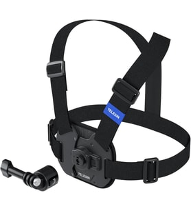 Aksiyon Kamera Göğüs Askısı (Vest Chest) Hızlı Çıkarılabilir Yelek Göğüs Kayışı GoPro 13/12/11/10/9/8/7/6/5, Osmo Action 3/4/5 Pro, Insta360 Modelleri ile uyumludur (Siyah)