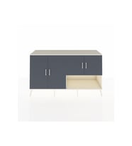 Kronos Konsol 6 Raflı 4 Kapaklı 176x59x99 Aytaşı-Antrasit/Aytaşı