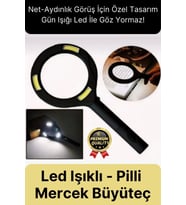 Özel Üretim Konforlu Plastik Pilli Gün Işığı Smd Led Işıklı El Büyüteç Okuma Yazma Mercek 24 cm