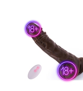 Uzaktan Kumandalı Gerçekçi Dildo Vibratör Siyahi