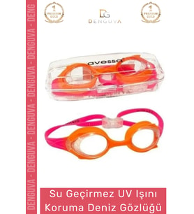 Deluxe Ayarlanabilir Kayış Su Geçirmez Uv Işını Koruma Silikon Plastik Antifog Çocuk Deniz Gözlüğü