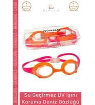 Deluxe Ayarlanabilir Kayış Su Geçirmez Uv Işını Koruma Silikon Plastik Antifog Çocuk Deniz Gözlüğü