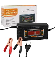 Powermaster SON-1206D 12 Volt - 6 Amper Akıllı Hızlı Akü Şarj Cihazı (Siyah)