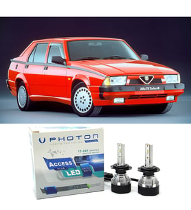 Alfa Romeo 75 Uzun + Kısa Far Ampulü H4 Access Yeni Seri Beyaz 1985-1992