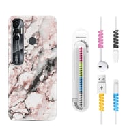 Tecno Spark 6 6 Go 8C 8 Pro 7 7 Pro Kılıf Kablo Koruma Spiral Silikon Colorfull Marble 2 1389