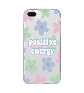 Iphone 7 Plus ve 8 Plus Uyumlu Positive Energy Tasarımlı Şeffaf Telefon Kılıfı