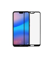 Huawei P20 Lite Uyumlu Siyah Seramik Nano Ekran Koruyucu Tam Kaplayan Kırılmaz Esnek Cam