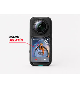 Insta360 X6 Aksiyon Kamera Uyumlu 3 Adet Şeffaf Ekran koruyucu Nano Jelatin