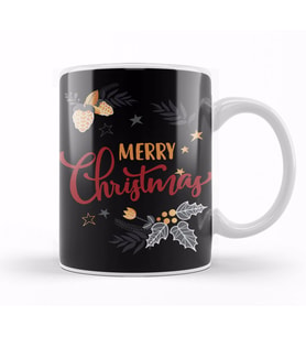 Yılbaşı Yeni Yıl Konseptli Merry Christmas 024 Kupa Bardak Porselen