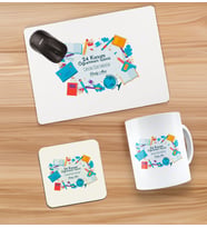 BK Gift Kişiye Özel İsimli Öğretmenler Günü Tasarımlı Kupa, Bardak Altlığı ve Mousepad Hediye Seti - 3, Öğretmene Hediye, Öğretmenler Günü