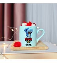 Brawl Stars Tasarımlı Kişiye Özel Yeşil Türk Kahvesi Fincanı