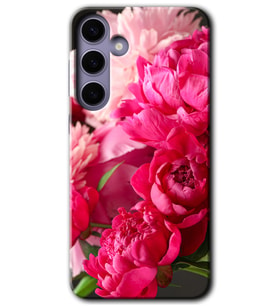 Galaxy S24 Plus Kılıf HD Desen Baskılı Kılıf - Kırmızı Beyaz Gül
