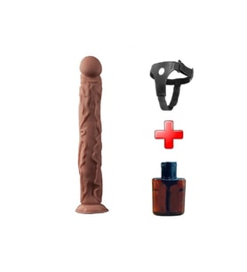 35 cm Belden Bağlamalı Gerçekçi Uzun & Kalın Dildo Penis