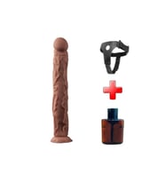 35 cm Belden Bağlamalı Gerçekçi Uzun & Kalın Dildo Penis