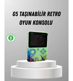 500 Oyunlu G5 Retro Mini Oyun Konsolu 3 İnç Ekran ve TV Desteği