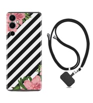 Tecno Pova 4 Kılıf Resimli Boyun Askılı İpli Desenli Silikon Strip Flowers 2 1409