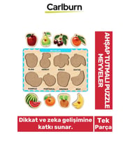 Özel Üretim Eğitici Öğretici Zeka Geliştirici Çocuk Ebeveyn Meyveler Ahşap Tutmalı Puzzle