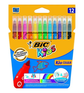 Bic Ultra Yıkanabilir 12 Renk Keçeli Boya Kalemi