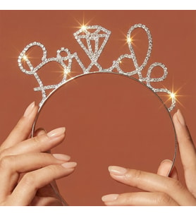 Valmont Accessories Bride Kristal Taşlı Işıltılı Bekarlığa Veda Tacı