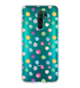 PrintiFy Xiaomi Redmi 9 ile Uyumlu 1mm Slim Fit Water Color 6 Baskılı Şeffaf  Kılıf