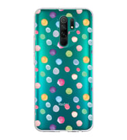 PrintiFy Xiaomi Redmi 9 ile Uyumlu 1mm Slim Fit Water Color 6 Baskılı Şeffaf  Kılıf