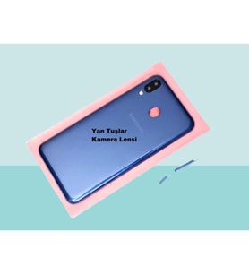 Samsung Galaxy M20 Uyumlu FULL KASA Arka Kapak Batarya Kapağı - MAVİ