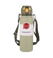 304 L Çelik Yeşil 800 ml Askılı ve Pipetli Matara Suluk cin411ys