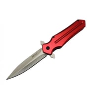 4223 Kırmızı Kamp Çakı 21cm- Yarı Otomatik, Kemerlikli