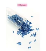 Uzun Boru Kesme Boncuk Çap 2mm Uzunluk 10 mm - 20 Gram - Mavi - BNC242