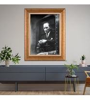 Altın Varaklı Paspartulu Çerçeveli Tablo hb1199