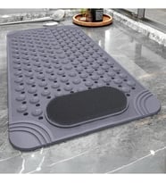 Banyo Ve Duş Kaydırmazı Duşakabin Küvet İçi Ayak Masajlı Banyo Paspası 36x69,5 Cm Gri 36 x 68