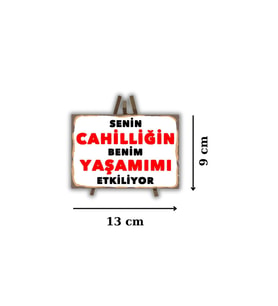 Ahşap Retro Masa Üstü Mdf Akıllı Tablo , Komik Sözler , Duvar Yazıları , Edebiyat - Akıllı319
