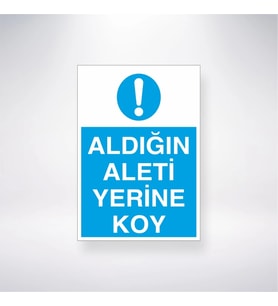 Aldığın Aleti Yerine Koy