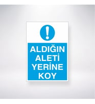 Aldığın Aleti Yerine Koy