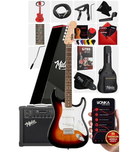 Midex RPH-30SB-25AMP Gül Klavye SSS 25W Amfili Elektro Gitar Seti