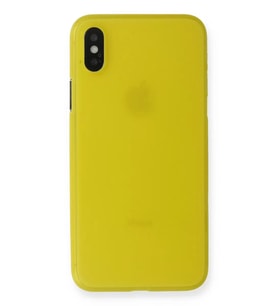 Newface Apple iPhone X Kılıf PP Ultra İnce Kapak - Sarı