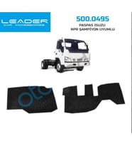 Isuzu Npr Şampiyon İçin Uyumlu Kauçuk Rulo Paspas Ön (Siyah-Lacivert)