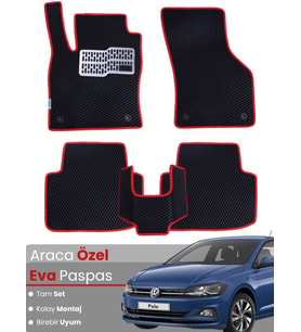 Volkswagen Polo (2017-2025) Uyumlu EVA Paspas Tam Set–Araca Özel,Su Geçirmez,Hızlı ve Kolay Montaj