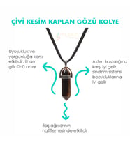 Doğaltaş KAPLANGÖZÜ Pandül Kesim Kadın Erkek (Uniseks) İster Kolye İster Anahtarlık