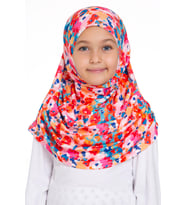 Pembe Pratik Hazır Geçmeli Genç Tesettür Bone Jakar Desenli Pileli Kendinden Boneli 2407_04