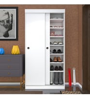 Kenzlife ayakkabılık eysadat mat beyaz 180*090*40 suntalam 32 çift ayakkabı kapasitesi