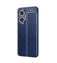 Huawei Nova 10 SE Kılıf Zore Niss Deri Desenli Silikon Kılıf (Lacivert)