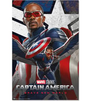 Erik Poster Marvel Captain America Brave New World Sanat Baskısı - Dekorasyon Oturma Odası veya Yatak Odası Dekorasyonu - Dekorasyon Odası - Boyut 61 x 91 - Resmi Marvel Fan Ürünü