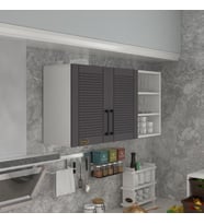 Kenzlife hazır mutfak dolabı maydanoz60 gri mod2 60*120*32 mebran kapak suntalam gövde (Karışık)