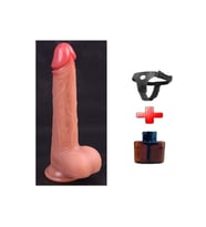 OdinsShop 21 cm Belden Bağlamalı Manyetik Şarjlı Çift Katmanlı Uzaktan Kumandalı Titreşimli Silikon Penis