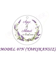 BEYAZ DÜŞLER SOKAĞI HEDİYE NOTU İSİM ETİKETİ,NİKAH,3cmx3cm (ETK07N/YAPIŞKANSIZ) (100 AD)