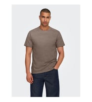 Only & Sons Onsmax Kahverengi Erkek T-Shirt 22025208