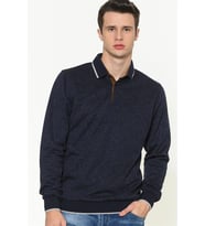 1038 DEWBERRY ERKEK SWEATSHIRT-DÜZ LACİVERT
